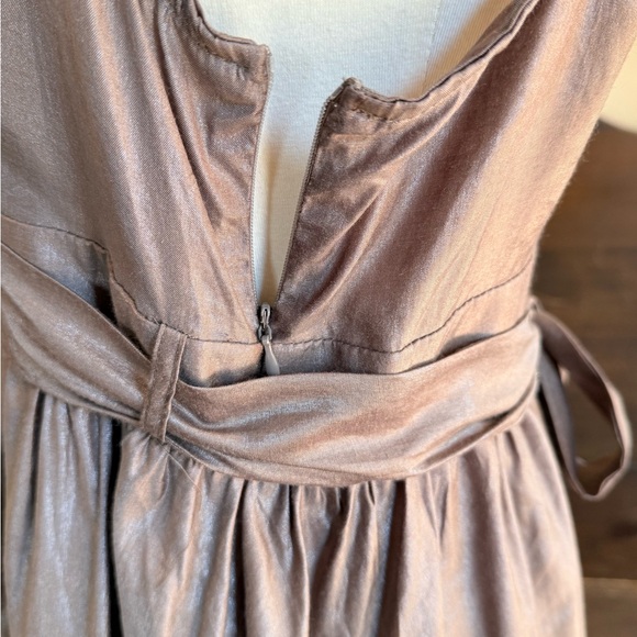 NWT Poetry Metallic Taupe Brown Dress - Picture 6 of 13